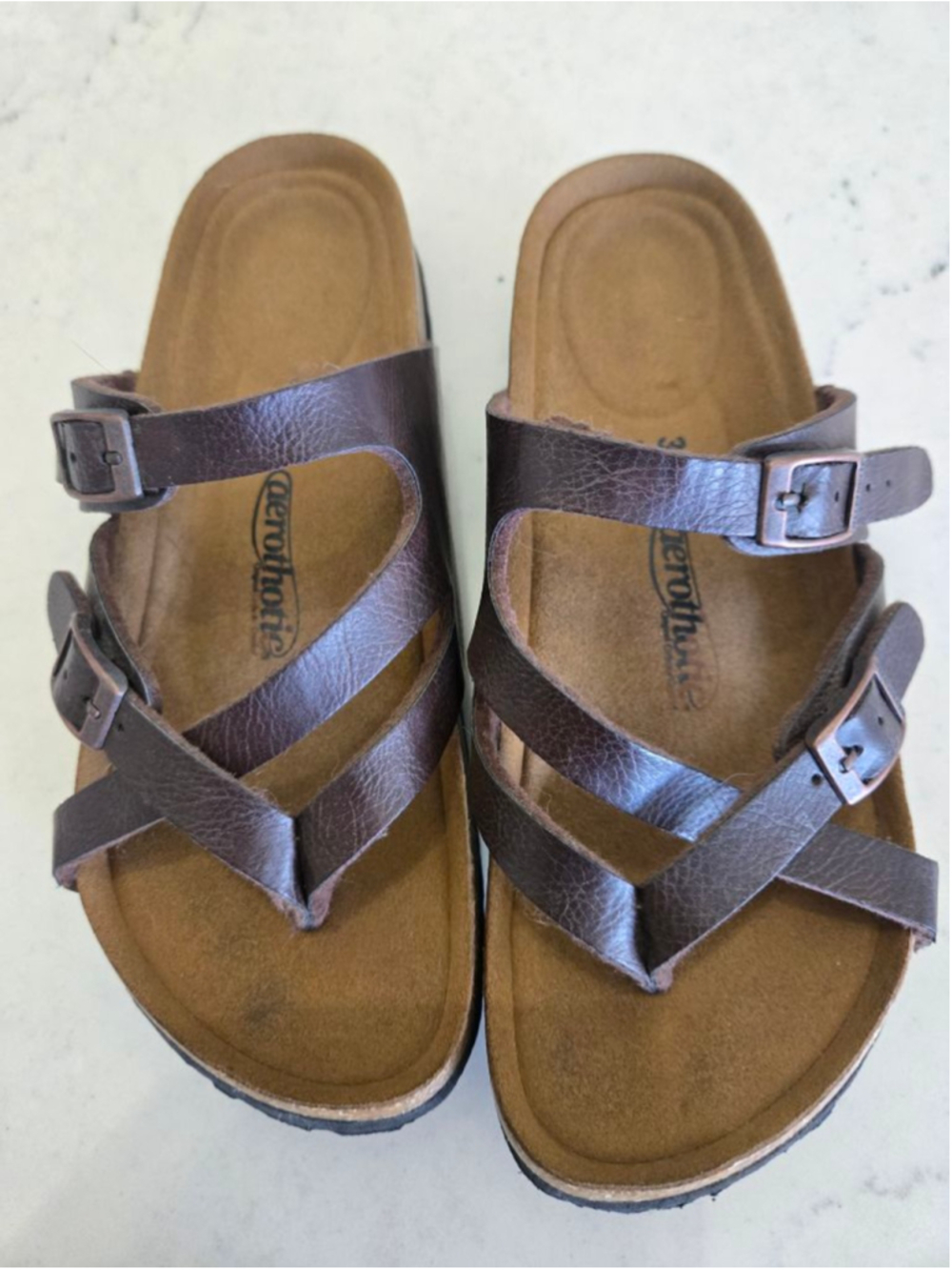 Women's Aerothotic Brown Strappy Sandals Size EU 36/US 5